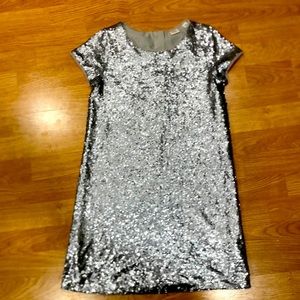 Silver sequin dress from Gap kids. Size 10.